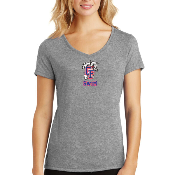 Ladies Perfect Tri V-Neck Tee Thumbnail