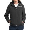 Ladies Textured Hooded Soft Shell Jacket Thumbnail